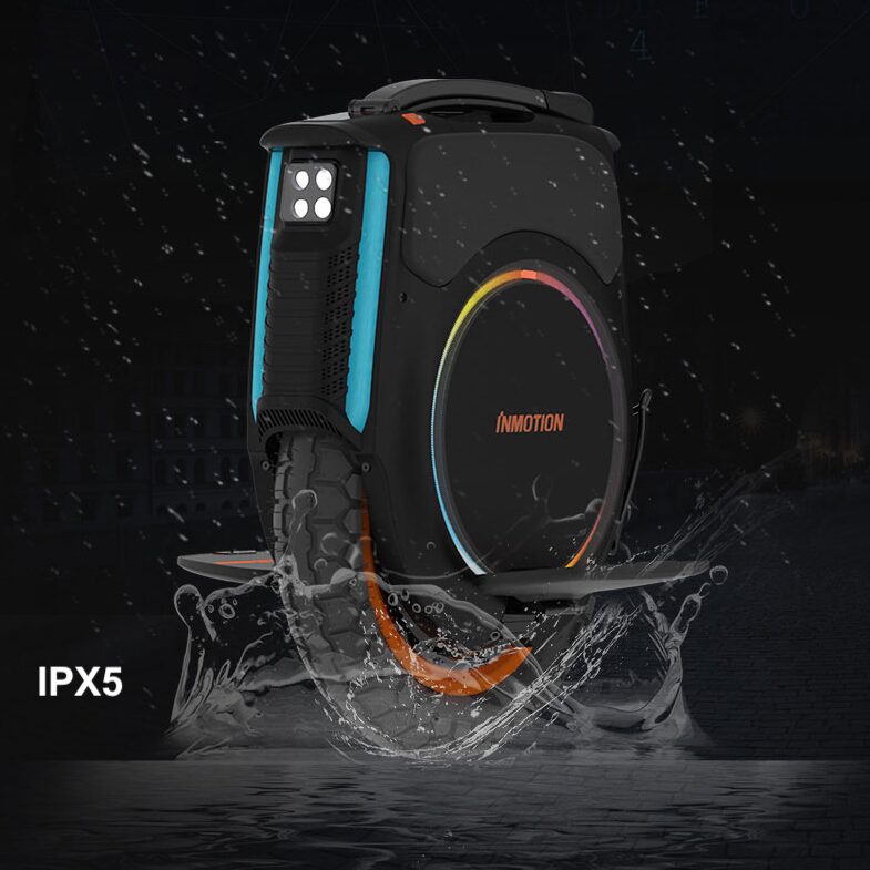 Inmotion V12 IPX5 water ingress protection battery ipx7