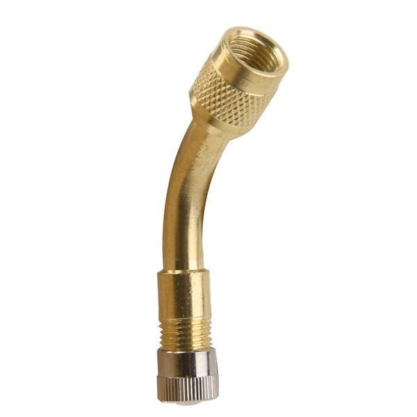 135 Degree Angle Brass Air Tyre Valve Stem with Extension Adapter
