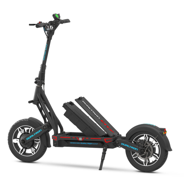 Dualtron City Electric Scooter with battery compartment open