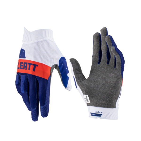 Leatt Gloves GripR Indigo white and blue