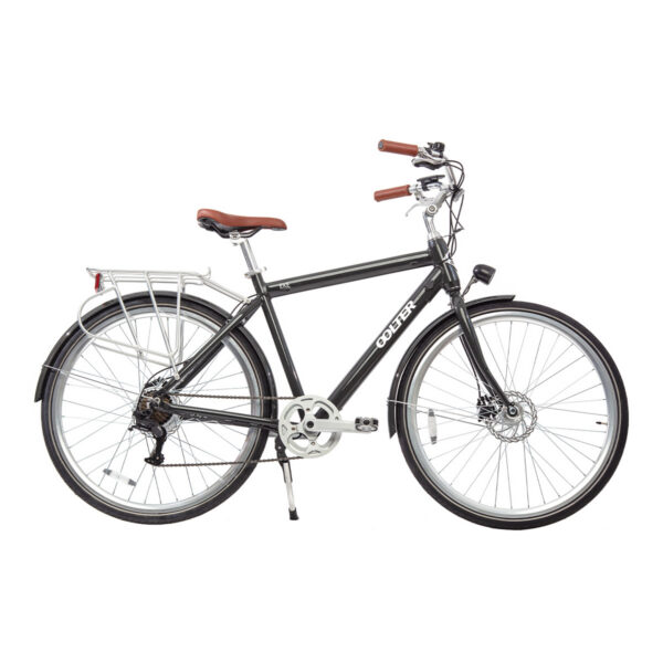 Product image of dark grey color Electric bike Oolter Eke on white background.