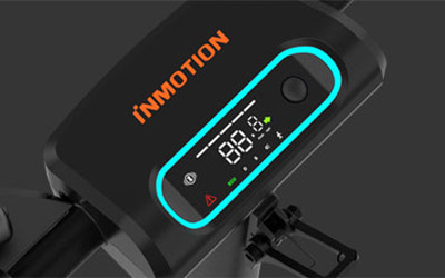 Close-up image of Electric scooter Inmotion S1 display.