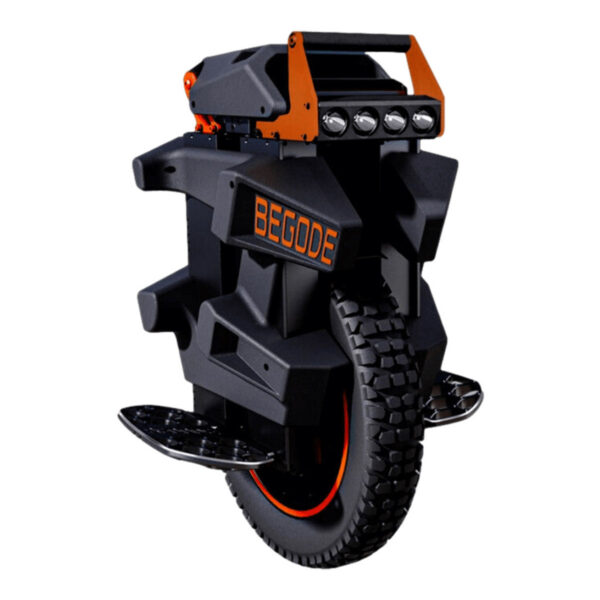 Image of Electric unicycle begode extreme 50s viewed from the front right side.