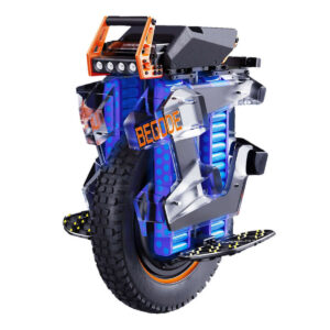 Kuva havainnollistaa Begode Extreme -sähköyksipyörän älykästä BMS-järjestelmää joka valvoo akun jännitettä, lämpötilaa ja tasapainotusta varmistaen turvallisen ja tehokkaan toiminnan