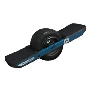 Onewheel XR Classic sähköinen yksipyöräinen sivukuvassa valkoista taustaa vasten.