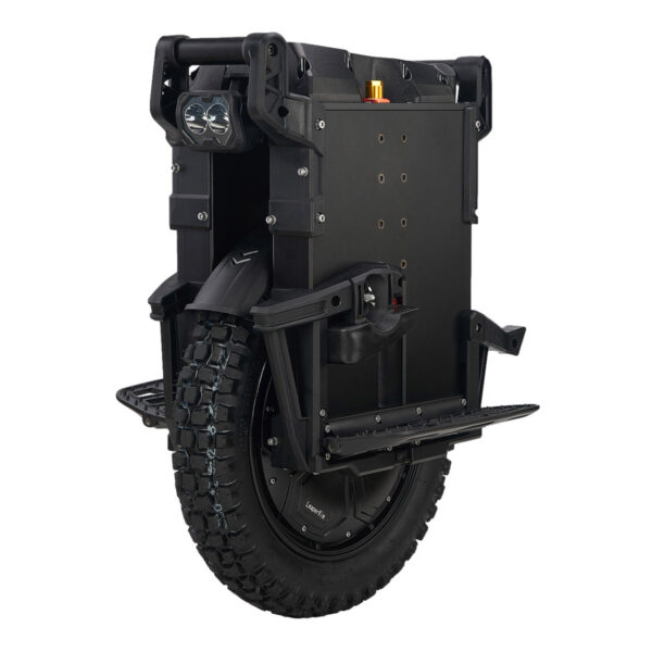 Image of Electric unicycle Veteran Patton on white background viewed from the front and slightly left side.