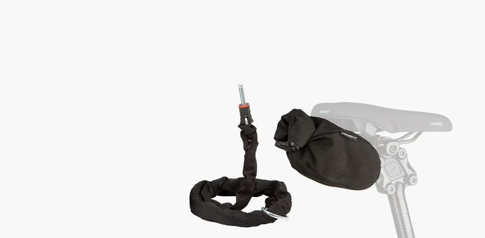 Security lock system of Riese & Müller Nevo 4 electric bike with saddle attachment