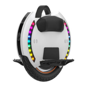 Elektriline üksratas KingSong KS-14D V2 püsti valgel taustal – täielik ülevaade kompaktse ja kaasaegse disaini kohta.