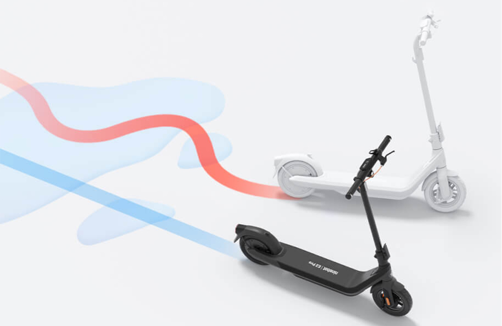 Illustrative image of the Segway-Ninebot E2 Pro E electric scooter's traction control system showcase