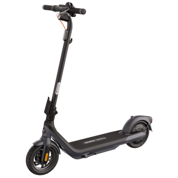 Front side angled view of the Segway-Ninebot E2 Pro E electric scooter.