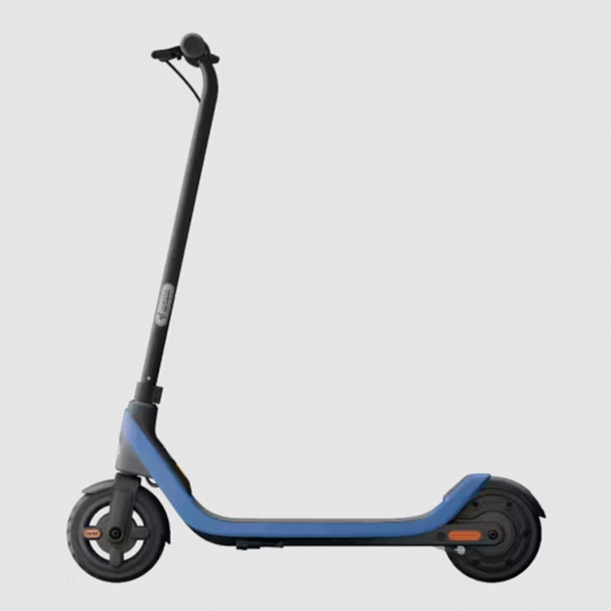 Left-side view of the electric scooter Segway C2 Lite with colorful accents and ergonomic handlebar design.