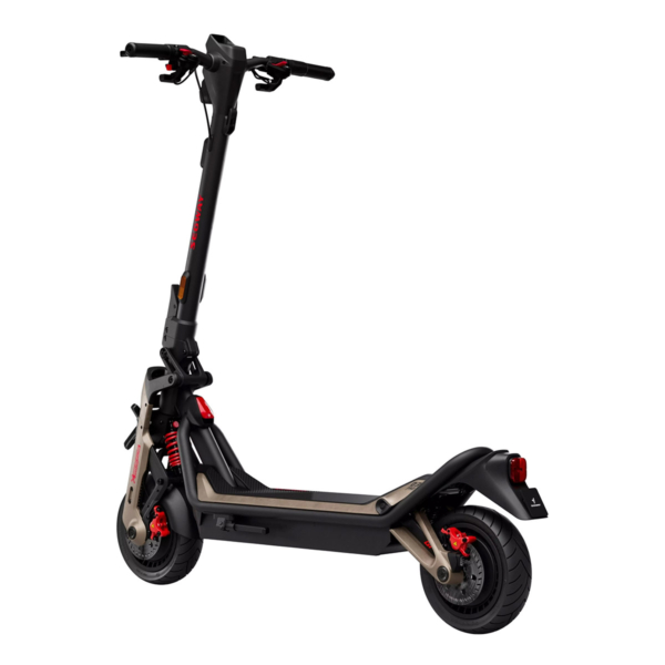 Rear view of Segway GT3 Pro – LED taillight and wide rear tire in focus.