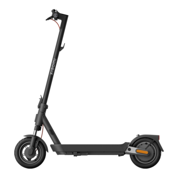 Left side view of the Xiaomi Electric Scooter 5 Pro showing the motorized rear wheel and deck layout.