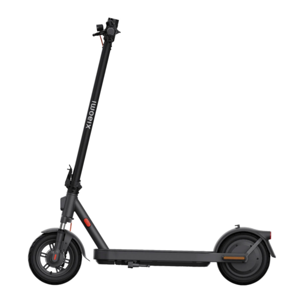 Full left-side view of Xiaomi 5 Elite electric scooter with sleek black frame and modern urban design.