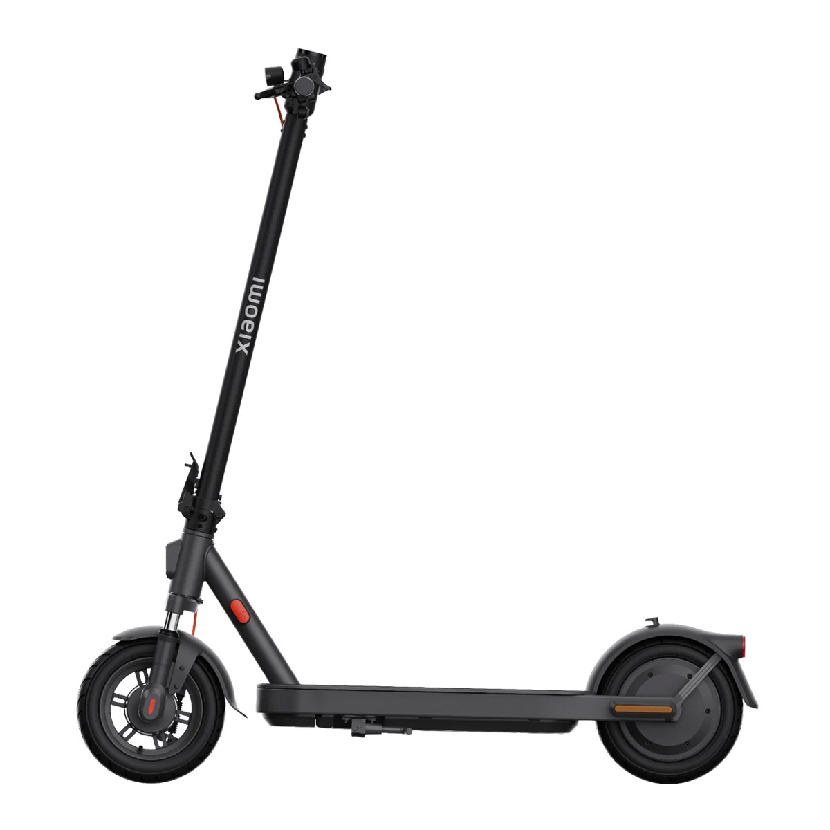 Full left-side view of Xiaomi 5 Elite electric scooter with sleek black frame and modern urban design.