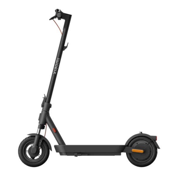 Electric scooter Xiaomi 5 left profile - solid rubber tires, clean matte finish and rear disc brake