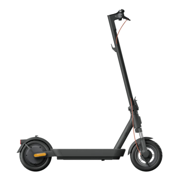 Electric scooter Xiaomi 5 right side - motor hub rear wheel and neatly integrated charging port