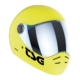 TSG Pass 2.0 Full-Face Helmet in Acid Yellow with mirrored visor and ventilation slits