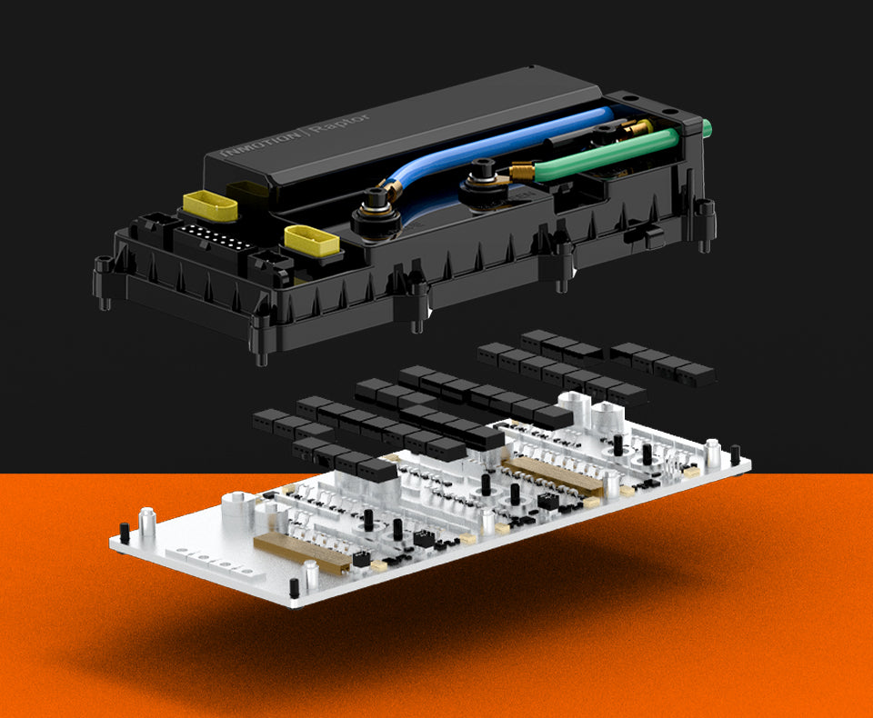 Inmotion V13 Challenger redundant hall sensor system diagram showing dual sensor backup for enhanced riding safety.