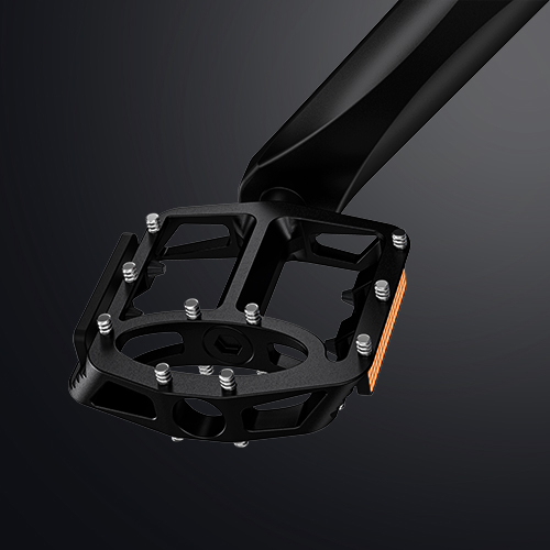 Close-up of the Engwe X26 electric bicycle's pedal.