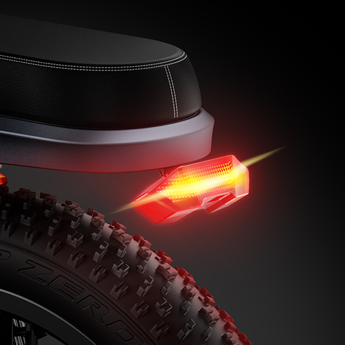 Close-up of the Engwe X26 electric bicycle's taillight.