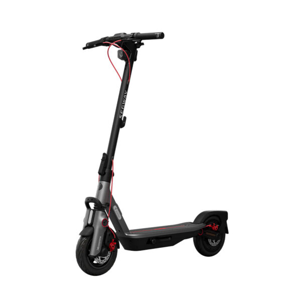 Angeled left side view of the Segway Ninebot E3 Pro E scooter.