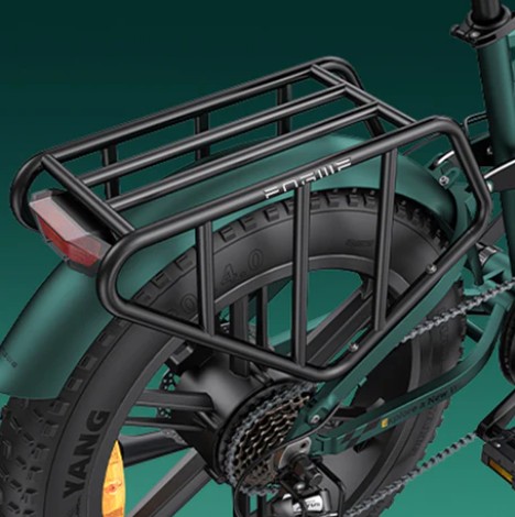 Close-up of the Engwe Engine PRO 2.0 electric bicycle's rear rack.