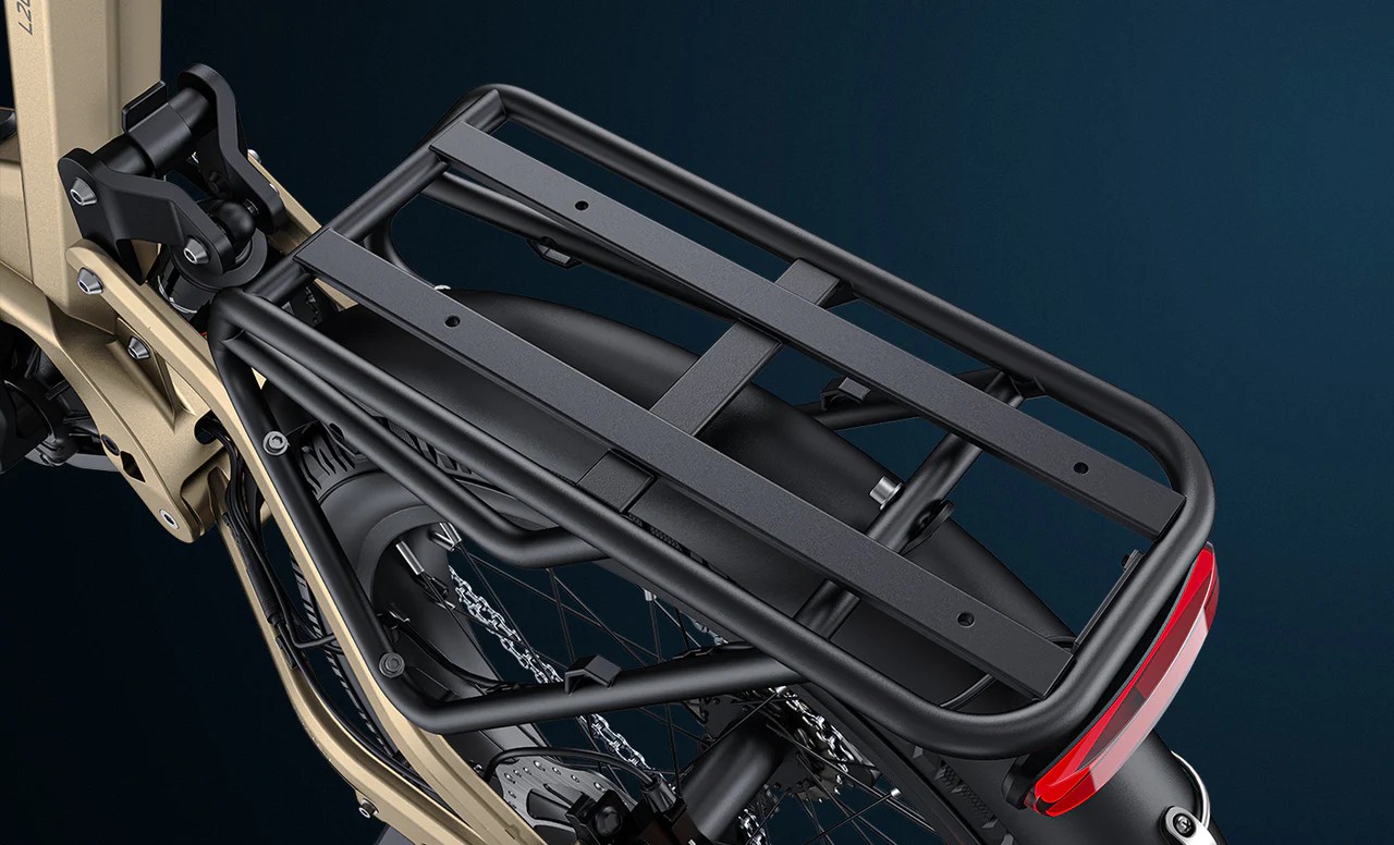 Close-up of the Engwe L20 3.0 Pro electric bicycle's rear rack.