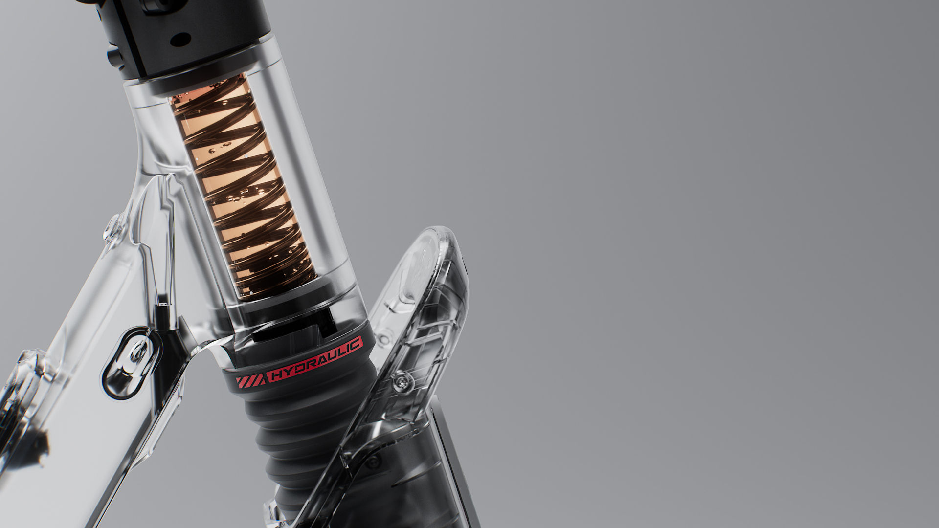 Segway-Ninebot F3 Pro E front suspension Illustrative image of the Segway-Ninebot E3 Pro electric scooter's front suspension.