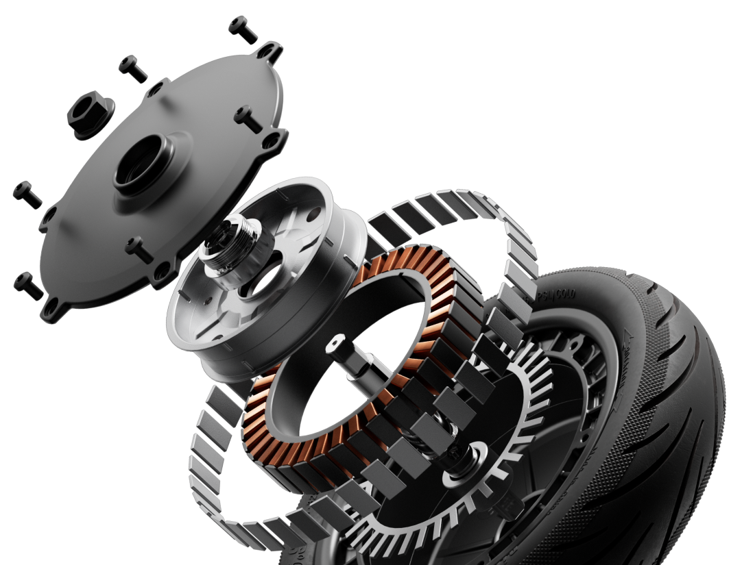 segway-Ninebot F3 Pro E motor Illustrative image of the Segway-Ninebot E3 Pro electric scooter's motor.