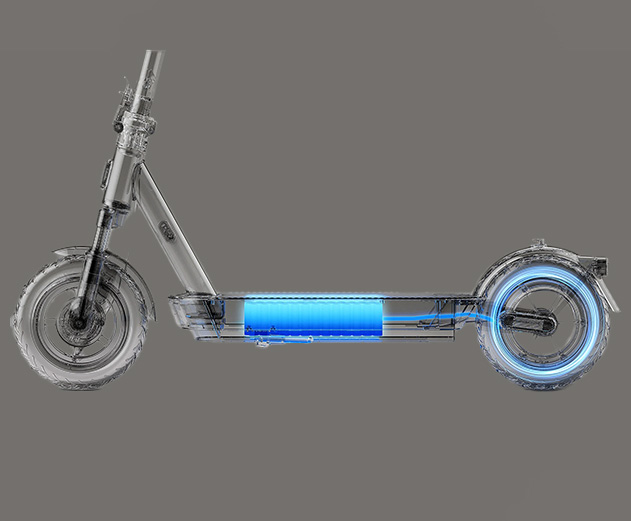Illustrative image of the Xiaomi 5 electric scooter's intelligent energy recovery system.