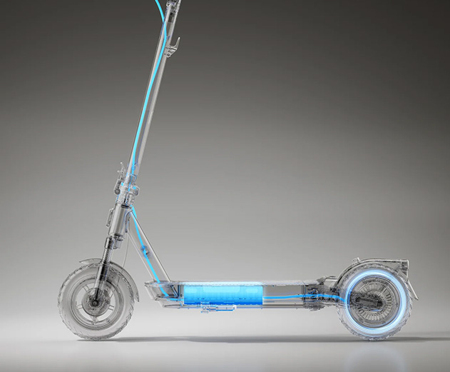 Illustrative image of the Xiaomi 5 Pro electric scooter's intelligent energy recovery system.