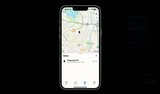 Illustrative image of the Kingsong F22 Pro electric unicycles's app interface.