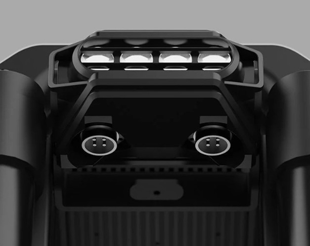 Close-up image of the Kingsong F22 Pro electric unicycle's dual charge ports.