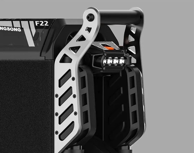 Close-up image of the Kingsong F22 Pro electric unicycle's handle.