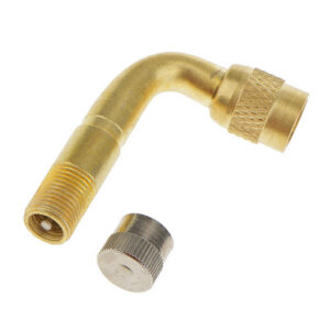 90 Degree Angle Brass Air Tyre Valve Stem with Extension Adapter
