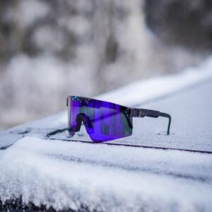 AMOQ Comet Aurinkolasit Black Splash - Blue Mirror