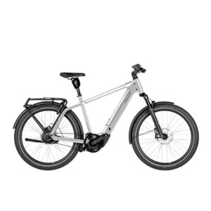 Külgvaade Riese & Müller Charger5 Vario T elektrirattast magneesiumvärvuses.