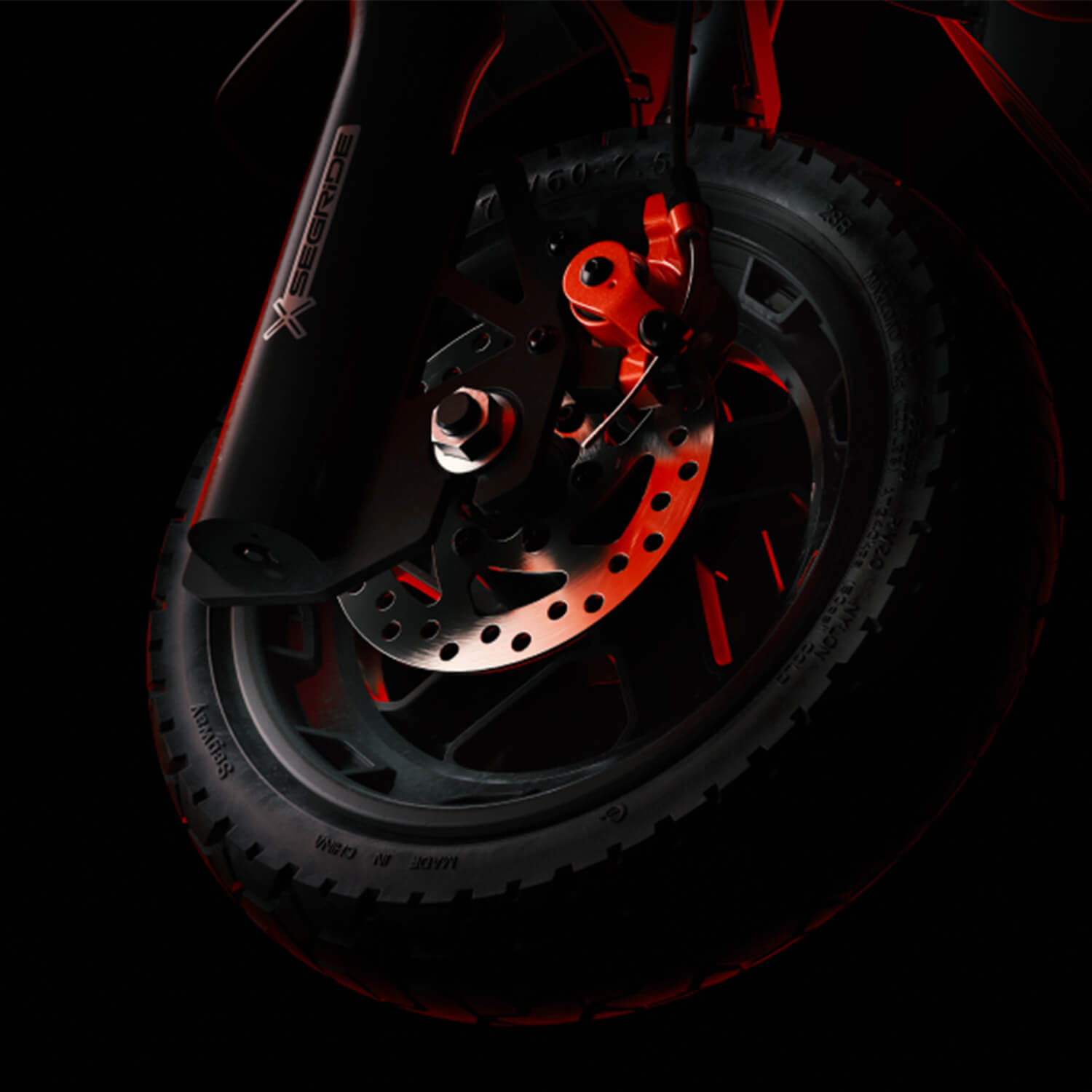 Segway-Ninebot ZT3 Pro E braking system Illustrative image of the Segway-Ninebot ZT3 Pro E electric scooter's braking system.