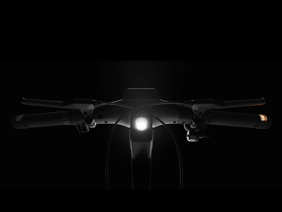 Illustrative image of the Segway-Ninebot ZT3 Pro E electric scooter's front light.