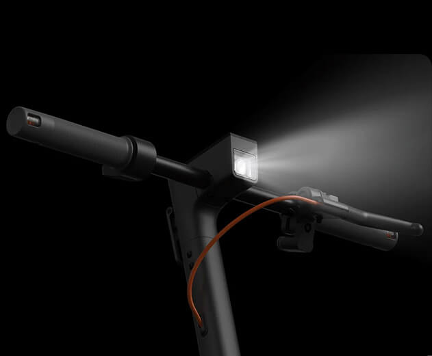 Illustrative image of the Xiaomi 6 electric scooter's headlight.