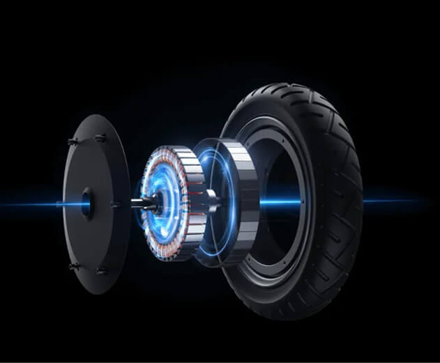 Illustrative image of the Xiaomi 6 electric scooter's motor system.