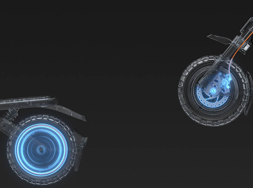 Illustrative image of the Xiaomi Scooter 6 Pro electric scooter's braking system.