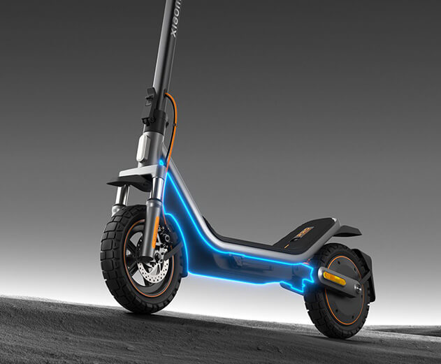 Illustrative image of the Xiaomi Scooter 6 Pro electric scooter's chassis.