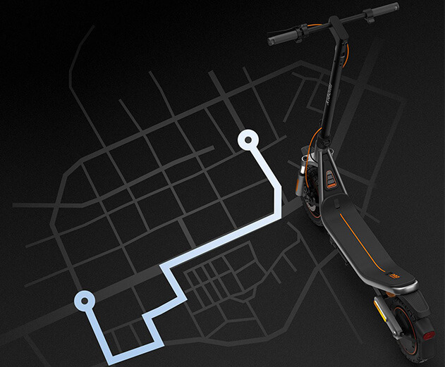 Illustrative image of the Xiaomi Scooter 6 Pro electric scooter's range.