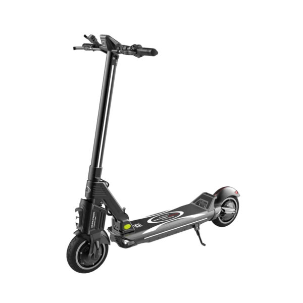 Front side angled view of the Dualtron Popular electric scooter.