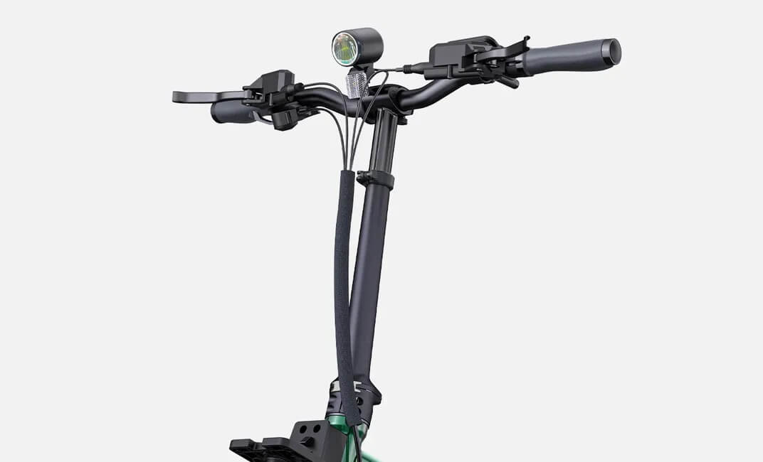 Close-up view of the Engwe Zip electric bike's adjustable stem.
