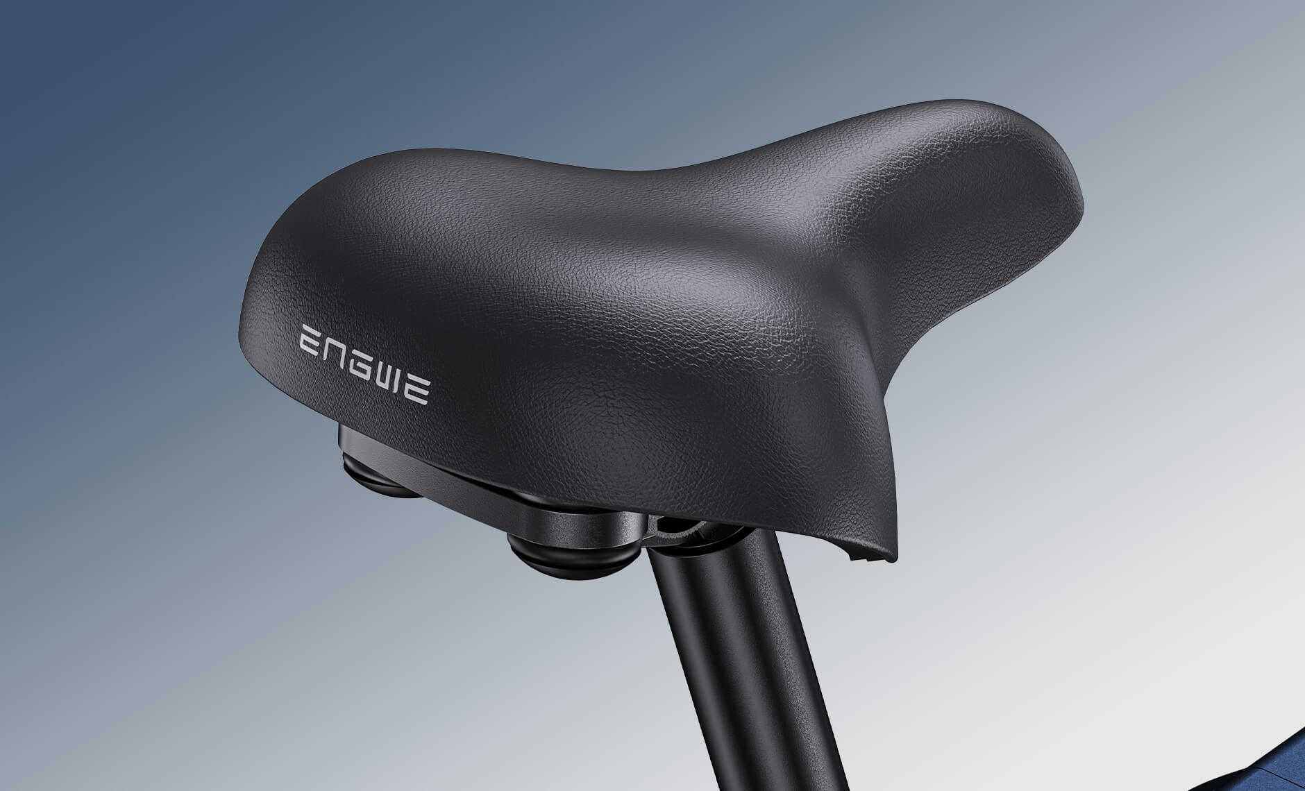 Close-up of the ENGWE Engine Pro 3.0 Boost electric bicycle's ergonomic saddle.