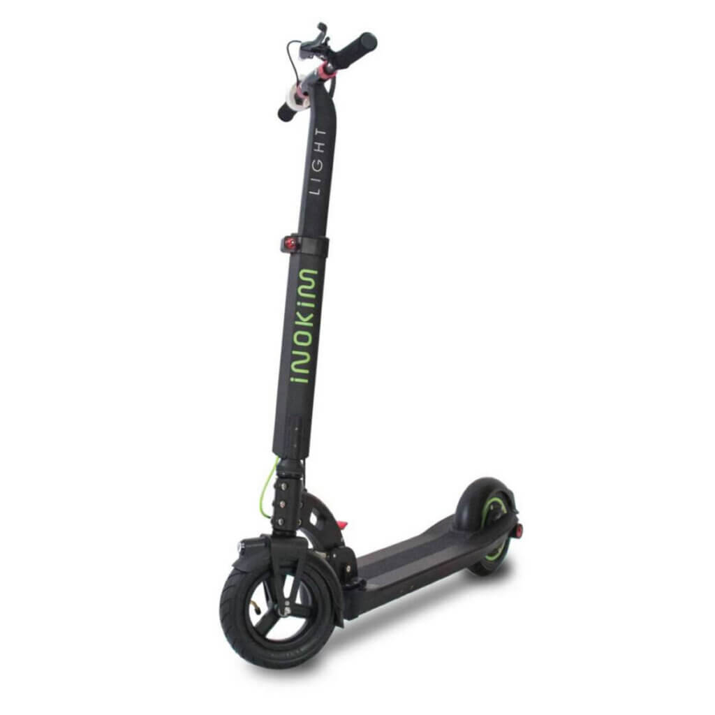 Main view of the INOKIM Light Hero black electric scooter, highlighting its stylish frame and design.